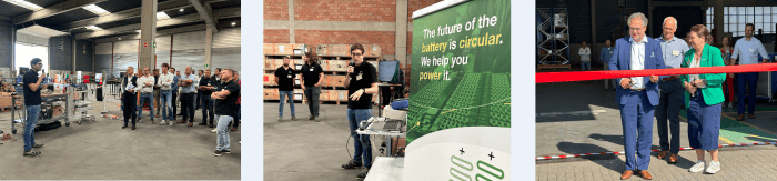 A group of people take part in an event in a warehouse. Some seem tense.